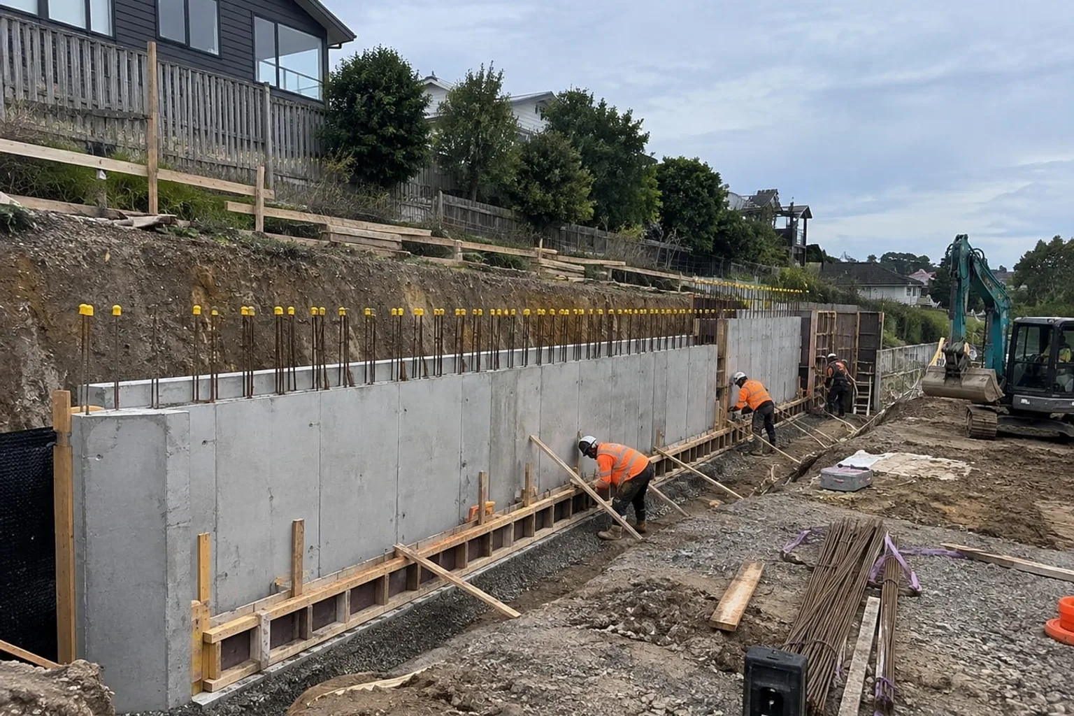 Retaining works